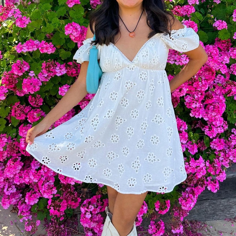 White Eyelet Dress